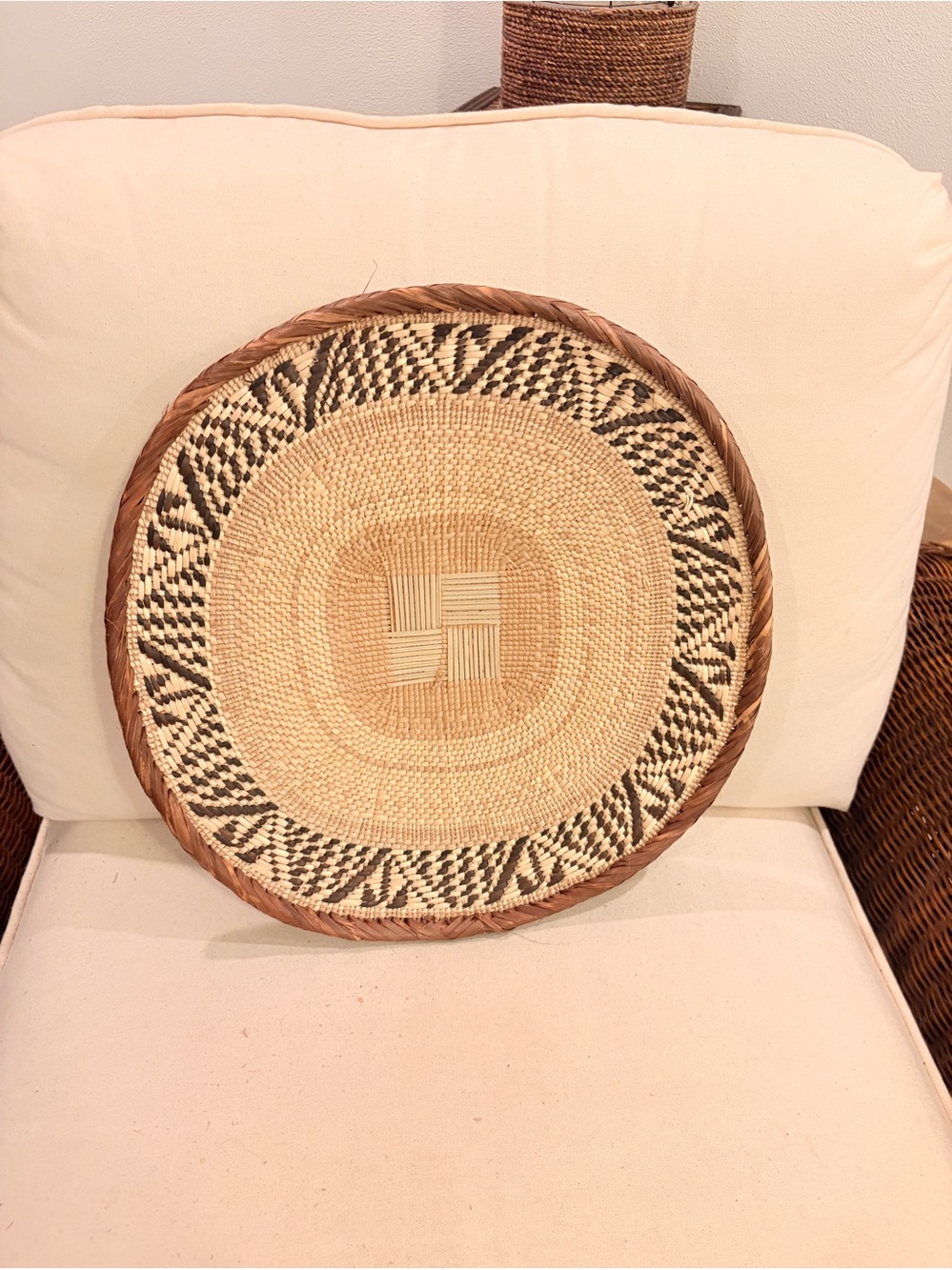 One of a Kind! NEW Woven Basket. Made by Binga people of Zambia Zimbabwe Africa